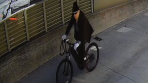 Newport Beach police are seeking the man pictured in this surveillance photo in connection with a bank robbery at OneWest Bank, 3700 East Coast Highway, on March 7, 2019. (Credit: Newport Beach Police Department)
