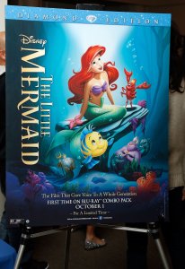 A poster is shown during Disney's The Little Mermaid special screening at Walter Reade Theater in New York City on Sept. 21, 2013. in New York City. (Photo by Cindy Ord/Getty Images for Walt Disney Studios Motion Pictures)