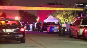 A crime scene is seen in San Pedro. (Credit: RMG News)