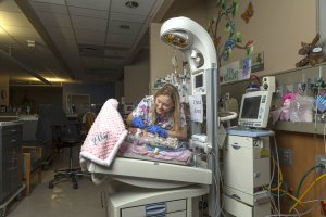 Undated photo of Tammy Lewis at work at the NICU at Scott and White Hospital in Texas. (Credit: CNN)