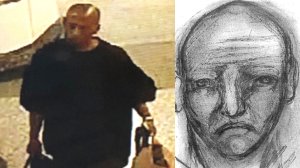 LAPD released this surveillance image and suspect sketch of a man being sought in connection with a rape and assault at a Metro Station in East Hollywood on March 14, 2019.