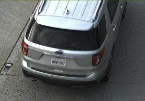 Police in Orange are seeking this rented Ford Explorer in connection with the shooting of a woman on March 14, 2019. (Credit: Orange Police Department)