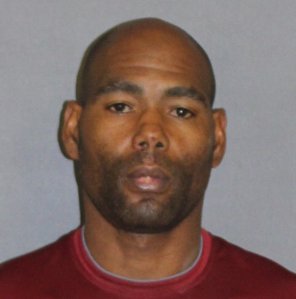 Jamon Rayon Buggs, 44, of Huntington Beach, pictured in a photo released by the Newport Beach Police Department following his arrest on April 25, 2019.