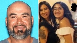 From left: Roman Cerratos, 39, is seen in a driver's license photo and Maricela Mercado, 40, and her 15-year-old daughter, Alora Benitez, are seen in an undated family photo released by the Los Angeles County Sheriff's Department on April 19, 2019.