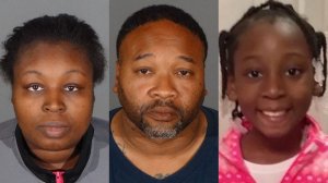 Taquesta Graham, left, Emiel Hunt, center, and Trinity loves Jones, right, are seen in photos released by the Los Angeles County Sheriff's Department.