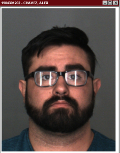 Alex Chavez appears in a booking photo released by the San Bernardino County Sheriff's Department on April 26, 2019.