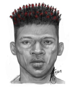 Police are seeking the man pictured in this sketch in connection with the attempted kidnapping of a girl in front of an elementary school in L.A.'s Mid-City area on April 25, 2019. (Credit: Los Angeles Police Department)