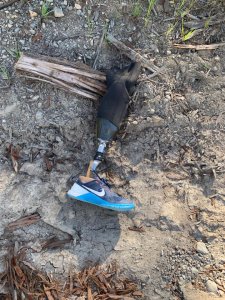 Sonoma County sheriff's deputies returned a prosthetic leg to a skydiver who lost it during a jump on April 22, 2019. (Credit: Sonoma County Sheriff's Department)