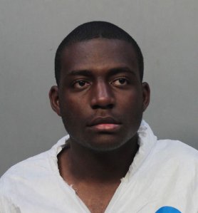 Tristan Tavares Bernard is seen in a booking photo released by the Miami-Dade Corrections and Rehabilitation Department.