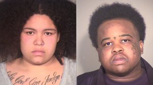 Kayla Raelynn Gularte, 21, of Santa Barbara and Kathryn Valencia Weaver, 22, of Bakersfield, pictured in photos released by the Ventura County Sheriff's Office following their arrests on May 23, 2019.