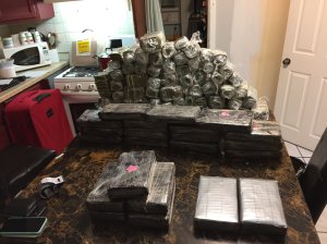 Packages of smuggled drugs seized by authorities in a federal investigation are seen in this photo released by the U.S. Department of Justice on May 30, 2019. 