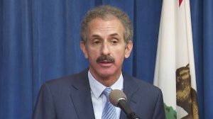 Los Angeles City Attorney Mike Feuer speaks during a news conference on May 7, 2019. (Credit: KTLA)