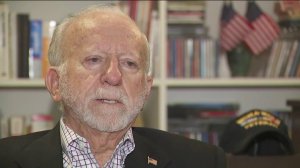 Torrance WWII veteran George Ciampa speaks to KTLA on May 14, 2019.