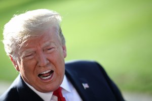 U.S. President Donald Trump answers questions on the comments of special counsel Robert Mueller while departing the White House May 30, 2019, in Washington, D.C. (Credit: Win McNamee/Getty Images)