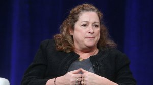 Director Abigail Disney speaks onstage during INDEPENDENT LENS' 'The Armor of Light' panel as part of the PBS portion of the 2016 Television Critics Association Winter Press Tour at Langham Hotel on January 18, 2016 in Pasadena, California. (Credit: Frederick M. Brown/Getty Images)