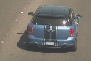 Nathan Martin Haley's Mini Cooper is shown in a photo taken by an alleged victim on July 31, 2018.