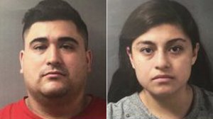 Luis Posso, left, and Dayan Median Flores, right, are seen in booking photos released by the Monroe County Sheriff's Department.