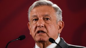 Mexican President Andrés Manuel López Obrador speaks during his morning press conference at the National Palace in Mexico City, on May 31, 2019. (Credit: ALFREDO ESTRELLA/AFP/Getty Images)