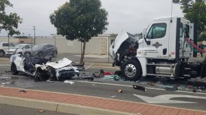 Santa Ana police released this photo of the crash on May 13, 2019.