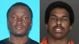 Kwesi Akuffo, 26, of San Bernardino (left), was shot and wounded during a robbery in which suspect Kiven Jabbar Arnold, 26, of Pomona was shot and killed on May 25, 2019, police said. (Credit: San Bernardino Police Department)
