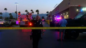 Police investigate after a shooting broke out at the Costco in Corona on June 14, 2019. (Credit: LoudLabs)