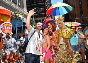 Procter & Gamble celebrates Pride with branded trikes and employees in the World Pride Parade on June 30, 2019, in New York City. (Credit: Bryan Bedder/Getty Images for P&G)