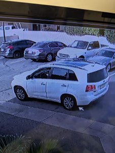 A surveillance image shows the vehicle of the suspect involved in the shooting in Alhambra on June 10, 2019.