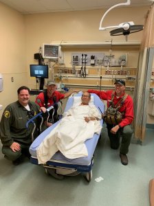 The Montrose Search and Rescue Team tweeted this photo on June 30, 2019 of Eugene Jo after he was rescued in the San Gabriel Mountains.