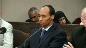 Former Minneapolis Police Officer Mohamed Noor is seen June 7, 2019, after being sentenced in the fatal shooting of a woman who called 911. (Credit: WCCO via CNN)