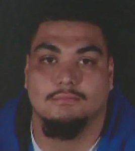 Brandon Mazariego is shown in a photo displayed at an LAPD news conference on Nov. 20, 2018. (Credit: KTLA)