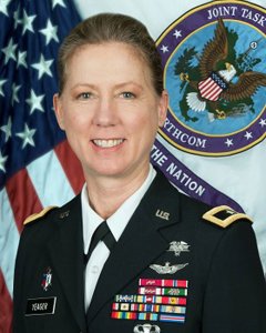 Brigadier General Laura L. Yeager is seen in a posted on the National Guard's website.