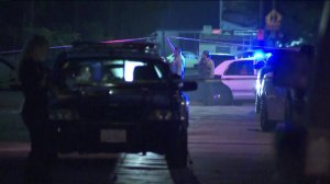 Deputies respond to the the 1000 block of West 94th Street in the Westmont area of South Los Angeles on July 12, 2019. (Credit: KTLA)