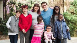 Lee Dingle is seen with his wife and his six children in a photo posted to a GoFundMe page.