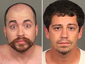 James Anderson, left, and Devin Daniel Lujan are seen in booking photos released July 2, 2019, by the Riverside County Sheriff's Department.