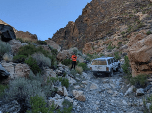 A rescue team responds to the Ancient Bristlecone Pine Forest in an undated photo provided by the Inyo County Sheriff's Office on July 14, 2019.