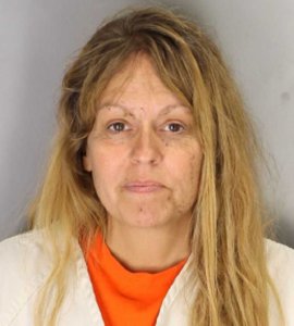 Sherri Telnas is seen in a booking photo released by the Tulare County Sheriff's Office and obtained by KTLA sister station KTXL in Sacramento.