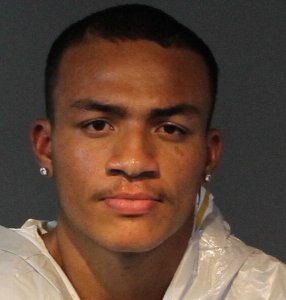 Tevin Johnson is seen in a booking photo released by the Washoe County Sheriff's Office.