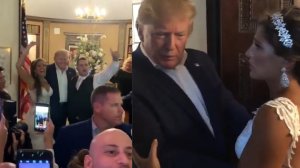 Donald Trump appears at a wedding in Bedminster, New Jersey on July 20, 2019 in this photo obtained by CNN.