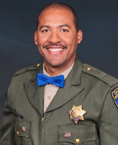 Officer Andre Moye appears in a photo released by the California Highway Patrol on Aug. 13, 2019.