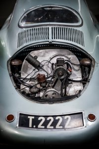 The oldest car to wear the Porsche badge goes on view at Sotheby's on May 21, 2019 in London, England. The only surviving 1939 Porsche Type 64 Berlin-Rome, No. 3, this rare piece of motoring history was the personal car of Ferdinand and Ferry Porsche, predating the first production Porsche, the 356. (Credit: Tristan Fewings/Getty Images for Sotheby's)