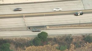 A portion of the 2 Freeway in the Glendale area remained closed on Aug. 26, 2019. (Credit: KTLA)