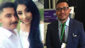 On the left, Alfredo Carrera and his girlfriend appear in an undated photo provided by family. On the right, José Flores Velazquez is seen in an image posted on www.Northwestern.edu.