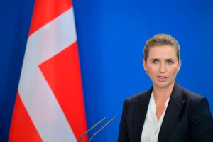 Denmark's Prime Minister Mette Frederiksen addresses a joint press conference after talks on July 11, 2019 at the Chancellery in Berlin. (Credit: TOBIAS SCHWARZ/AFP/Getty Images)