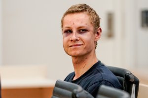 Terror suspect Philip Manshaus attends a hearing at an Oslo, Norway courthouse on Aug. 12, 2019. (Credit: CORNELIUS POPPE/AFP/Getty Images)