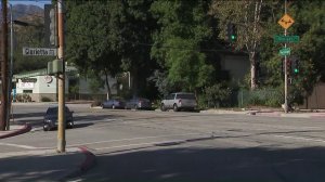 The intersection of Verdugo Road and Glorietta Avenue in Glendale, pictured on Aug. 24, 2019 (Credit: KTLA)