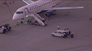 A power outage prompted a "full ground stop" at John Wayne Airport in Santa Ana on Aug. 2, 2019. (Credit: KTLA)