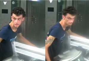 A man identified by authorities as Larry Kenton Griffin is seen in a New York City subway surveillance video still released by NYPD on Aug. 16, 2019.