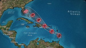 A well-known forecast model is predicting Tropical Storm Dorian will pack hurricane-force winds when it reaches the Florida Peninsula. (Credit: CNN)