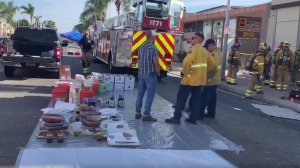 Firefighters extinguished a blaze at a building in Santa Ana before discovering a cannabis "honey oil" extraction lab on Aug. 2, 2019. (Credit: Orange Count Fire Authority)