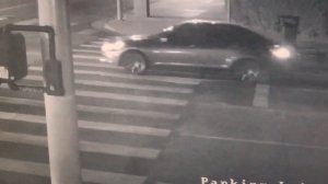 The Honda sedan being sought in connection with an Aug. 6, 2019, hit-and-run crash in South Los Angeles is seen in a still from surveillance video released by the L.A. Police Department.